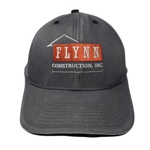 FLYNN Construction Inc. Strapback Hat Gray OS Adjustable Embroidered Cotton